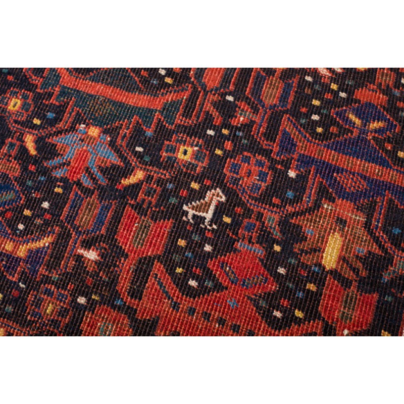 Persian Khamseh クアンティーク絨毯 C27022 Persian Khamseh クアンティーク絨毯 C27022