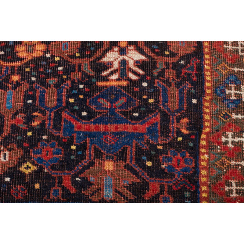 Persian Khamseh クアンティーク絨毯 C27022 Persian Khamseh クアンティーク絨毯 C27022