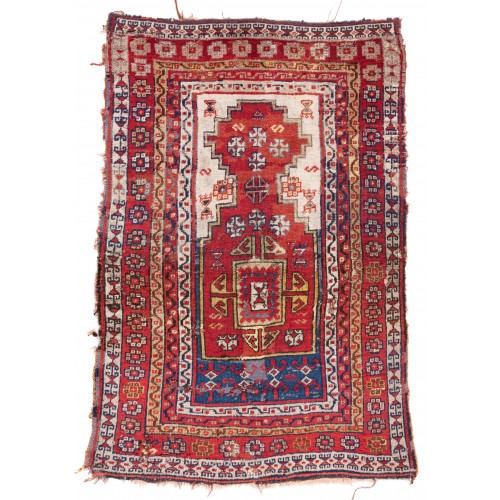 アンティーク　アナトリア絨毯　Antique Anatolian Carpet C23067