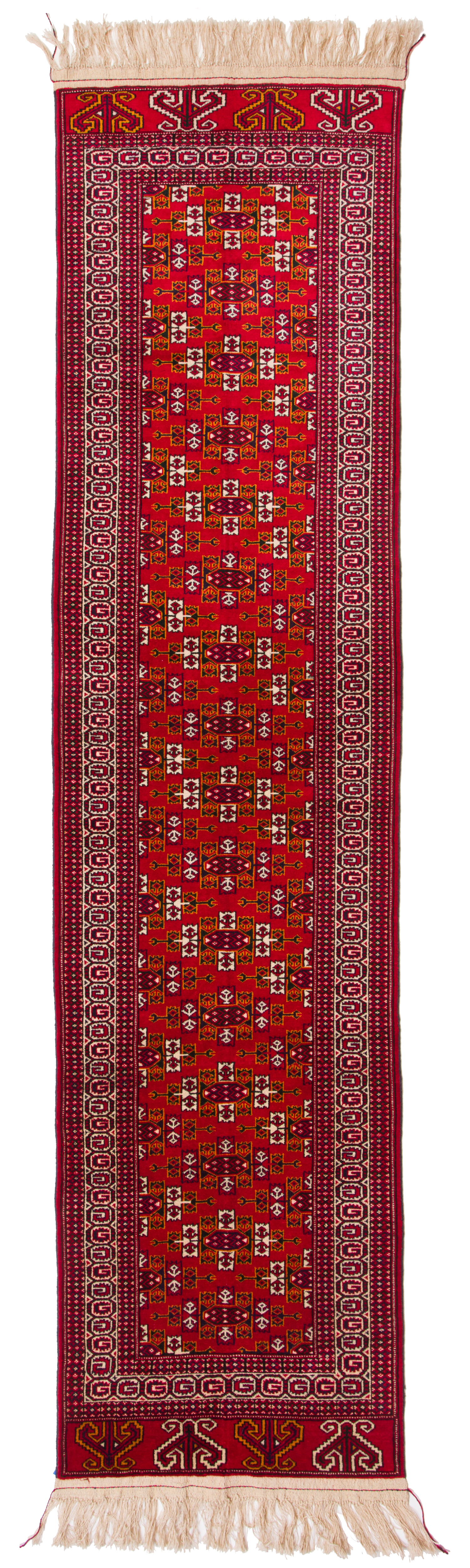 トルクメン ブハラ　 125x61cm 青山キリムハウス ブハラ テッケ オールド絨毯