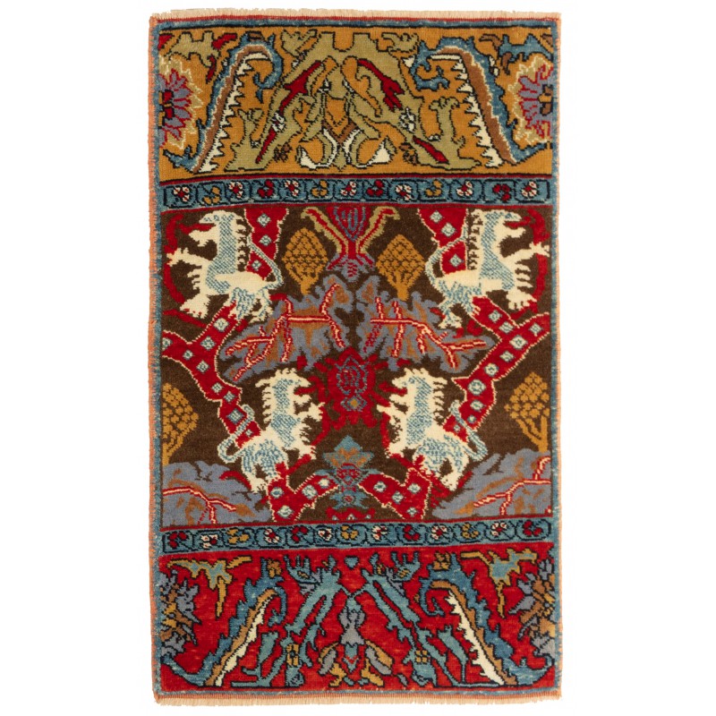 ライオンデザインのビジャール絨毯 Bidjar Rug with Lion Design