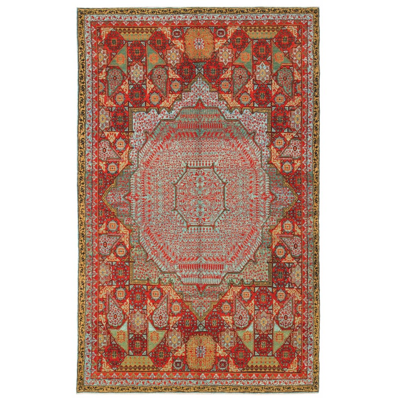 マムルークの中央に星のある絨毯 Mamluk Rug with Central Star