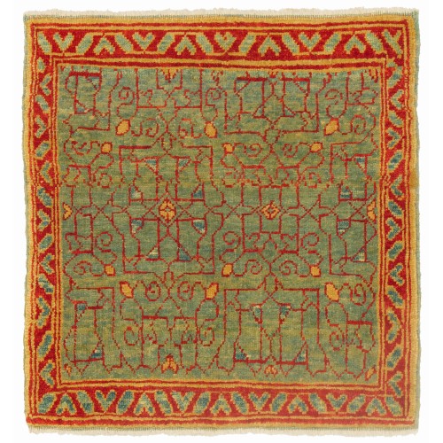ジェレヒアン・ボーダーデザインのマムルークワギレ絨毯 Mamluk Wagireh Rug with Jerrehian Border Design