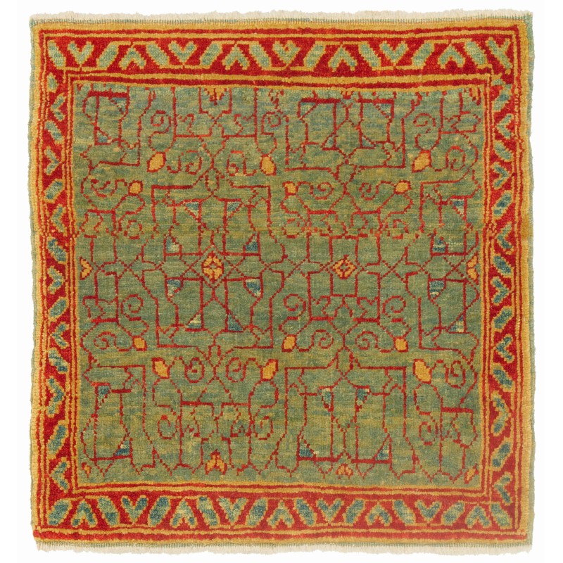 ジェレヒアン・ボーダーデザインのマムルークワギレ絨毯 Mamluk Wagireh Rug with Jerrehian Border Design