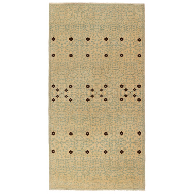 マムルークモダンな葉格子デザインの絨毯 Mamluk Modern Rug with Leaf Lattice Design