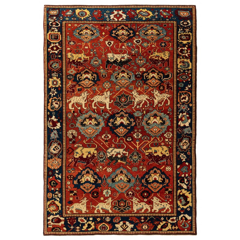 サファヴィド様式の動物デザインの絨毯 Animal Carpet in a Safavid Design Rug