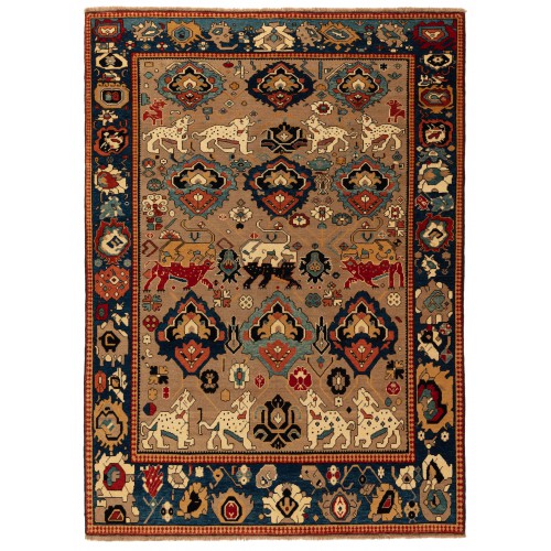 サファヴィド様式の動物デザインの絨毯 Animal Carpet in a Safavid Design Rug