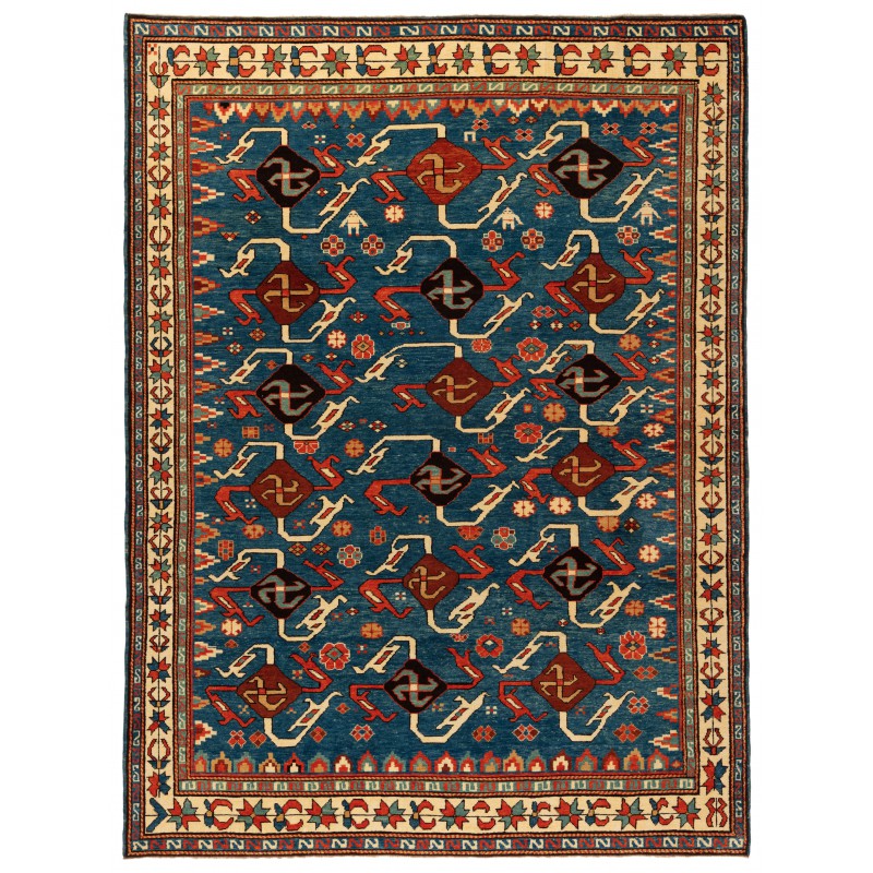 絨毯に卍のデザイン Rug with a Swastika Design