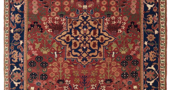 ケルマン花瓶技法の絨毯 Kerman Vase-Technique Carpet 青山