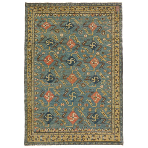 絨毯に卍のデザイン Rug with a Swastika Design