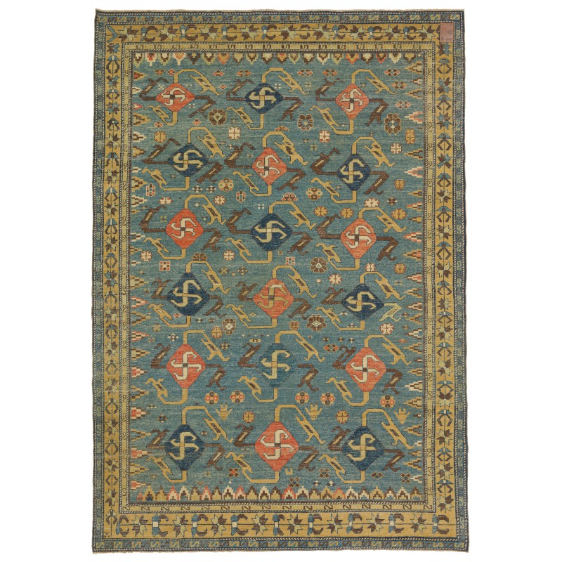 絨毯に卍のデザイン Rug with a Swastika Design