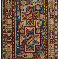 star medallion 　トルコ　ヴィンテージ　ラグ　キリム スターメダリオンのシルヴァン絨毯 Star Medallion Shirvan Rug