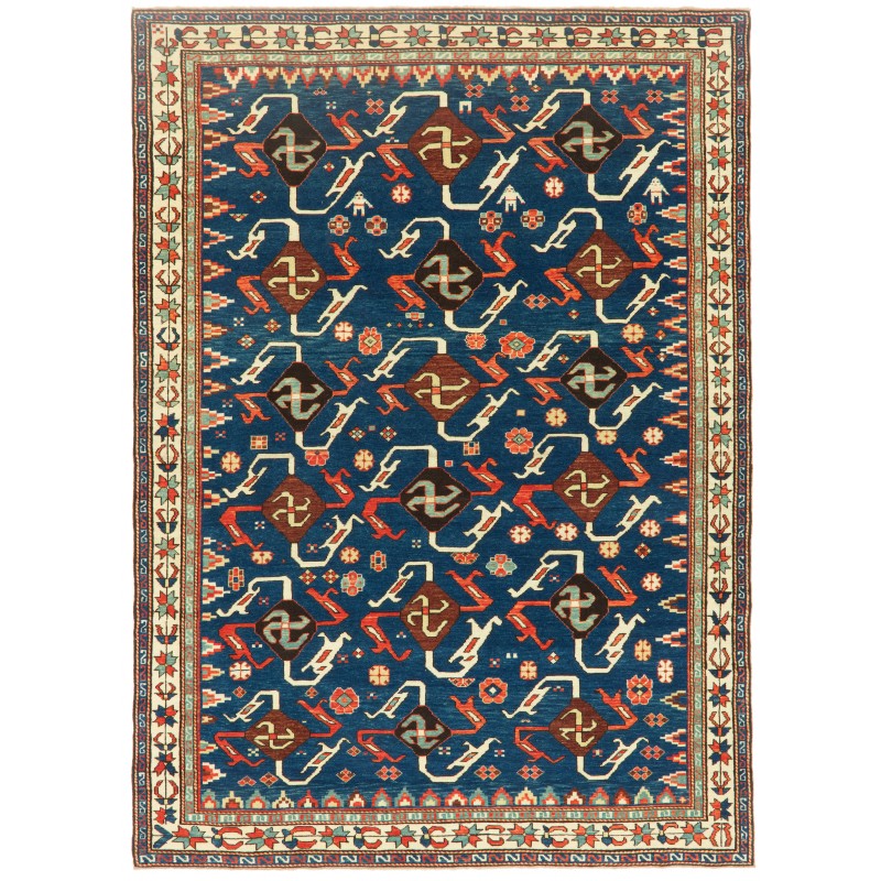 絨毯に卍のデザイン Rug with a Swastika Design