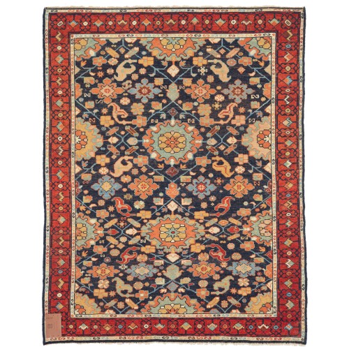 パルメットと花の格子模様の絨毯 - C50594 — 100 × 130 cm パルメットと花の格子模様の絨毯 - C50594 — 100 × 130 cm