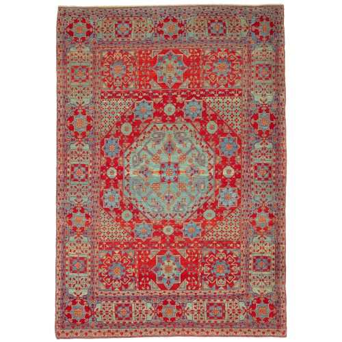 ラーの目デザインを施したマムルーク絨毯 - C50695 — 168 × 232 cm