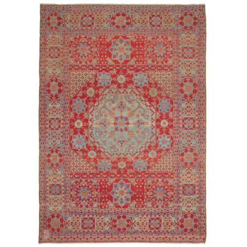 ラーの目デザインを施したマムルーク絨毯 - C50695 — 168 × 232 cm