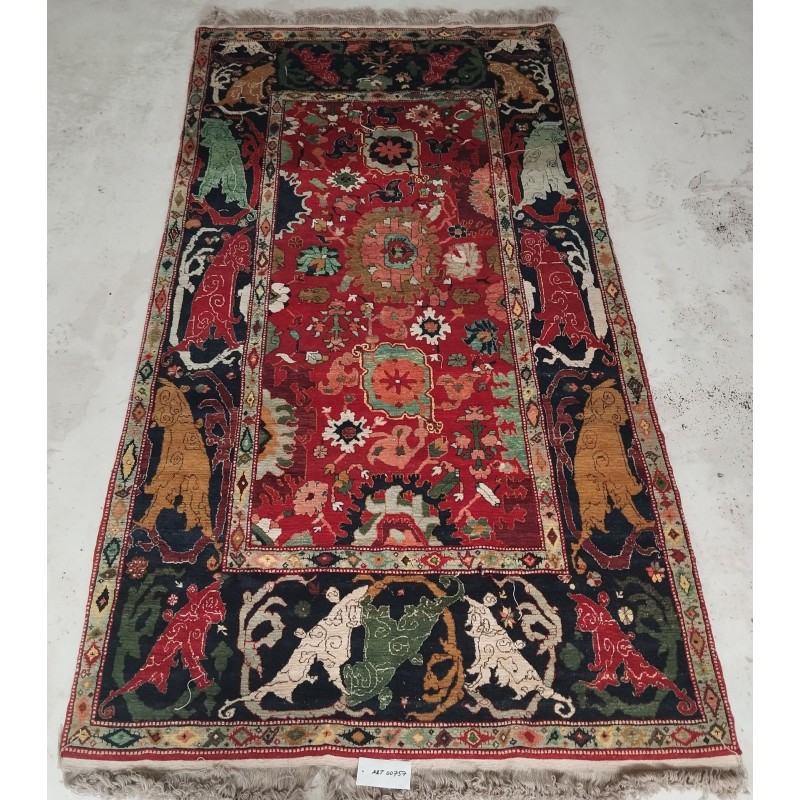 高級パルメッツと花の格子模様の絨毯 - C50757 — 175 × 306 cm 高級パルメッツと花の格子模様の絨毯 - C50757 — 175 × 306 cm